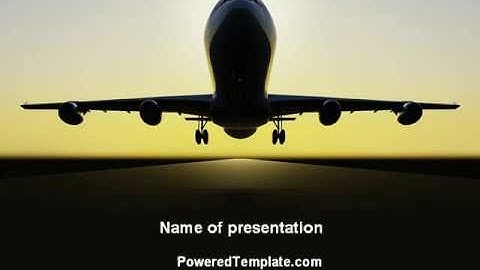 Jet Airliner PowerPoint Template by PoweredTemplate.com