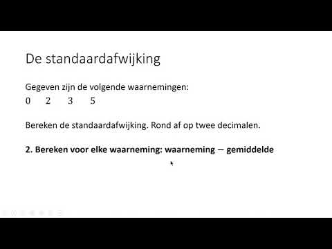 De standaardafwijking (HAVO