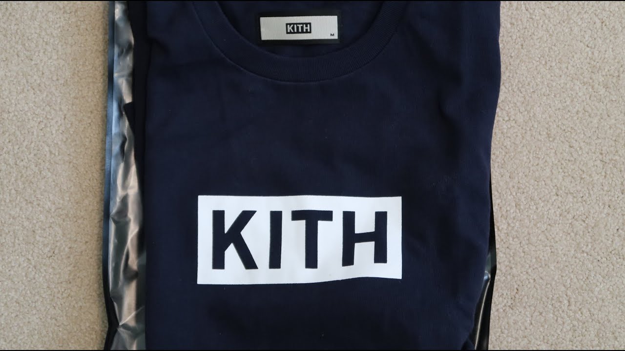 Kith Classic Logo Tee Navy Unboxing - YouTube