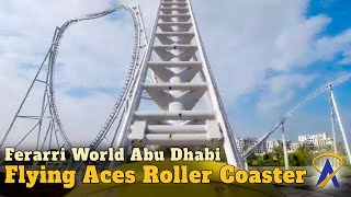 Flying Aces Roller Coaster – Front Row POV at Ferrari World Abu Dhabi