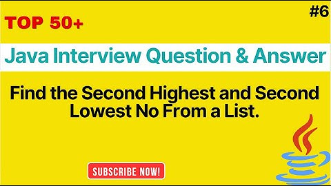 JAVA Stream | Find Second Largest & Second Smallest Number From  List | TCS Interview Questions