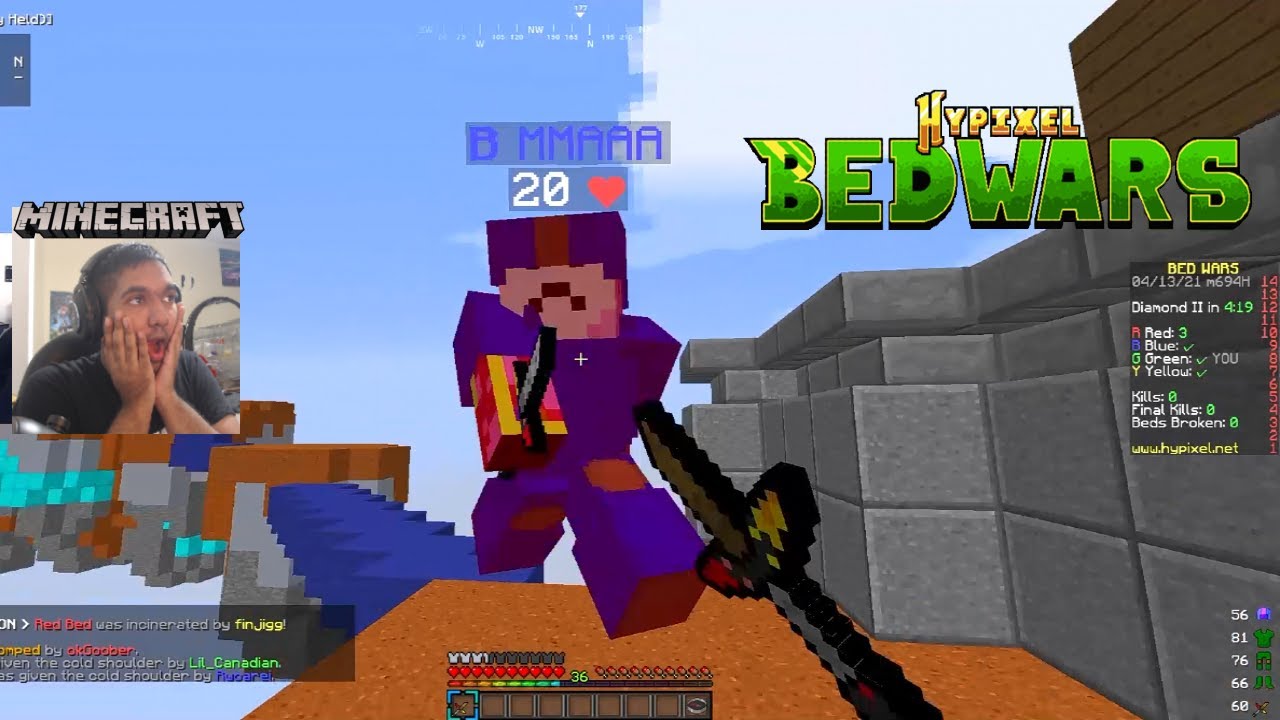 Minecraft Bedwars But We Win Playing With The Boyss Youtube