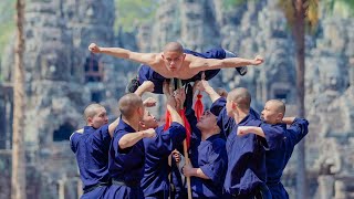 Kung Fu Martial Performance in front of Bayon temple