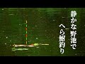 【野池】静かな野池でへらぶな釣りを楽しむ!