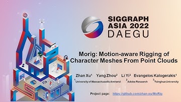 Morig: Motion-aware rigging of character meshes from point clouds (SIGGRAPH ASIA 2022)