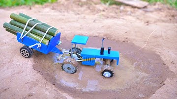 Diy tractor stuck in mud mini science project | tractor stuck part 3 | @minicreativekp