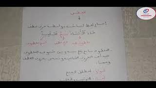 دعم وتقويم نصب المضارع والجملة المؤولة و العطف  المستوى الخامس ابتدائي