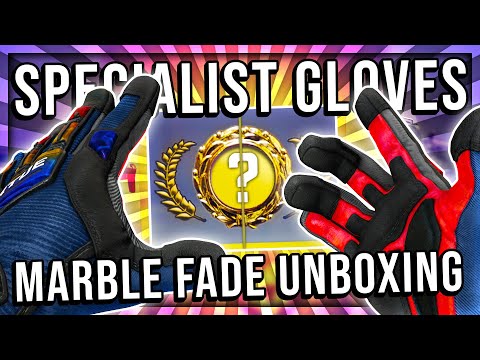 CS:GO SPECIALIST GLOVES MARBLE FADE UNBOXING