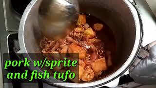 Pork sa sprite recipe#pork recipe w/tufo and quail eggs