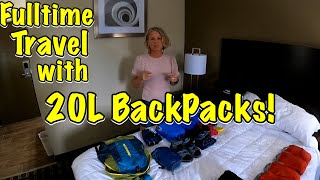 FULLTIME TRAVEL with only 20L BACKPACKS! We'll show you what you need to TRAVEL the WORLD!