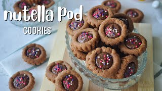 NUTELLA POD COOKIES..biskut raya yang mewah berbaloi cuba anti gagal (no mixer) (edisi niaga)