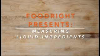 Measuring Liquid Ingredients