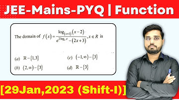 JEE Mains 2023 PYQ [23,Jan,2023 (Shift-I)] || Find the Domain of the function || Jee Mains PYQ