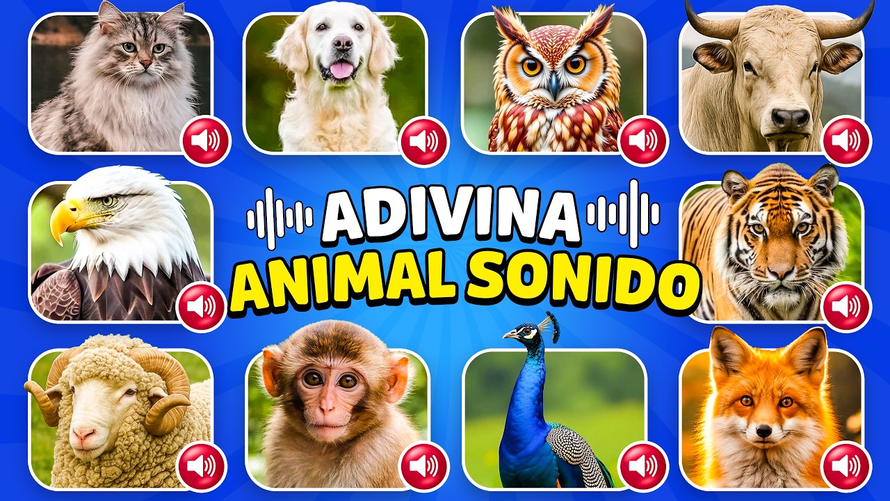 ¡Adivina el animal por el SONIDO! 🔊🦁 30 sonidos – ¿Puedes adivinarlos todos?  | Knowlio - ES