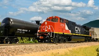 Switching Tank Cars with a CN Teardrop DASH 9