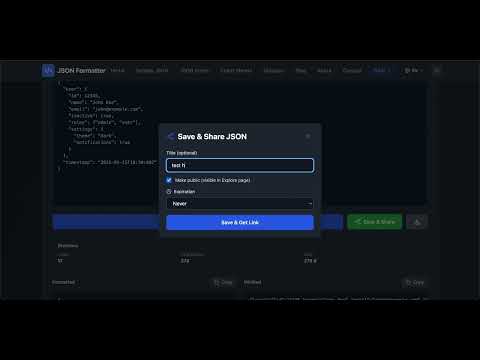 Every JSON Tool in One Place — Format, View & Share JSON Free