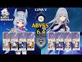 C0 Sigewinne Furina Taser &amp; C0 Skirk Attack Speed | Spiral Abyss 6.4 Luna 5 | Genshin Impact 【原神】