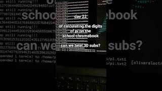day 22... #arch #archlinux #linux #iusearchbtw #pi #math #python #schoolchromebook #tryingtogrow
