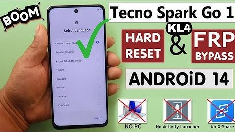 Tecno Spark Go 1 Factory Reset | Tecno KL4 Screen Lock Unlock | Tecno Spark Go1Frp Bypass Without Pc
