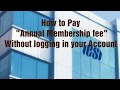 ICSI How to Pay " CS Annual Membership fee " without logging in your Account  icsi live update