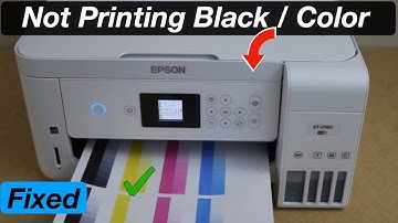 Epson ET 2760 Not Printing Black or Colour Ink (Bk or Y M C)