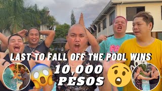 LAST TO FALL OFF THE POOL WINS 10,000 PESOS | CHAD KINIS VLOGS