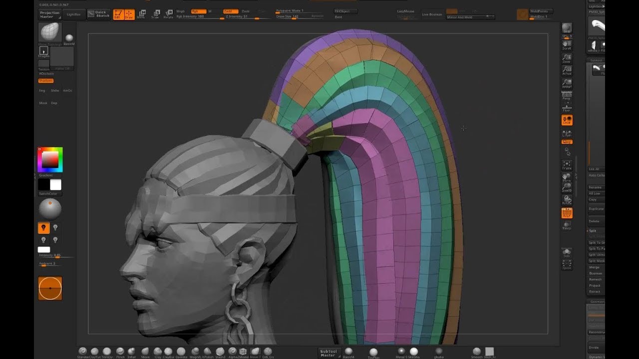 A Plugin for RealTime Hair in ZBrush