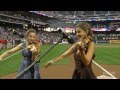 Les Deux Perform the National Anthem at CitiField