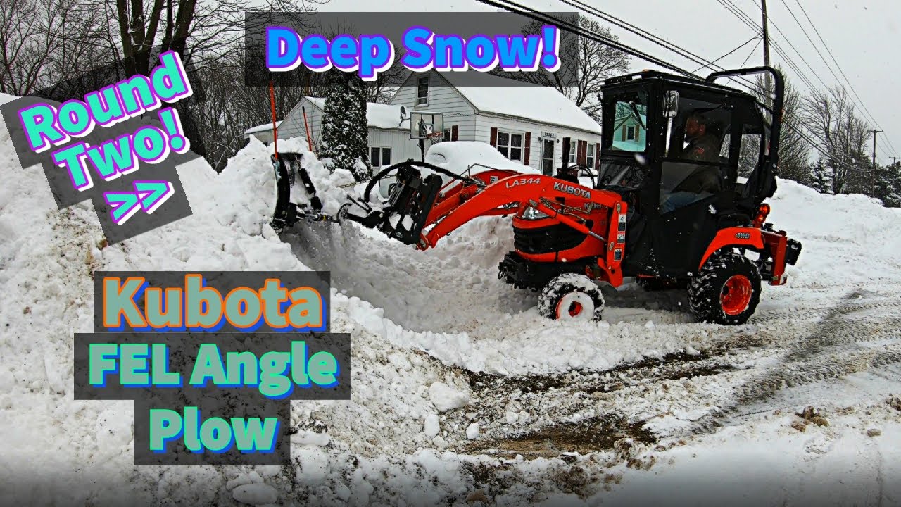 Kubota BX- More Snow!! FEL Hydraulic Angle Plow - Take Two!!