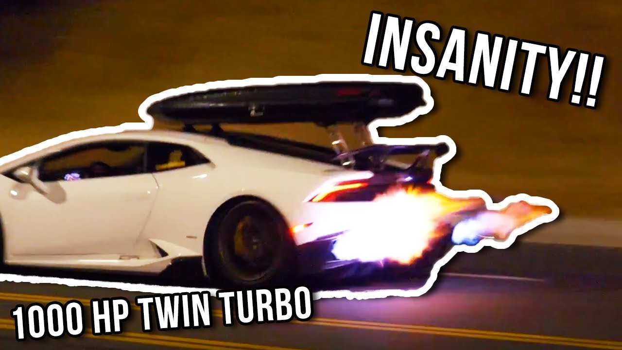 1000HP TWIN TURBO HURACAN SPITS FLAMES AND TERRORIZES LOS ANGELES ...