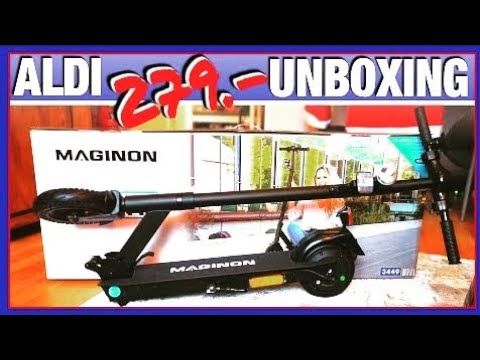 ALDI - 279€ Maginon Escooter Street One - Unboxing - günstigster Escooter mit Zulassung 