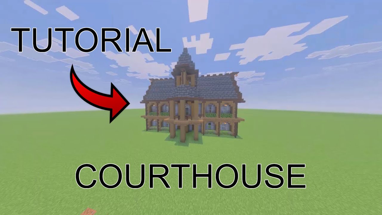 Minecraft courthouse tutorial - YouTube