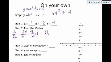 Adv. Alg. Chapter 4.1.3: Graphing Quadratics in Standard form example