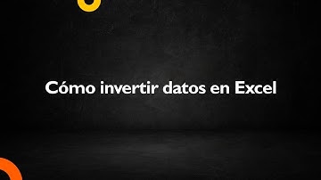 Cómo invertir datos en Excel