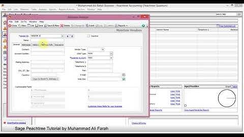 Sage Peachtree   Lesson 7  Setting Up Customers   YouTube