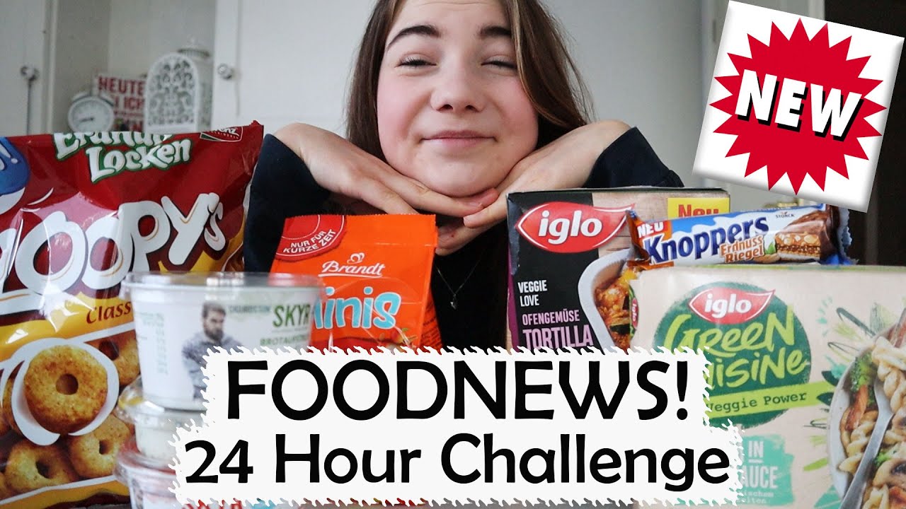 24 Hour Challenge ONLY EATING FOOD NEWS! YouTube