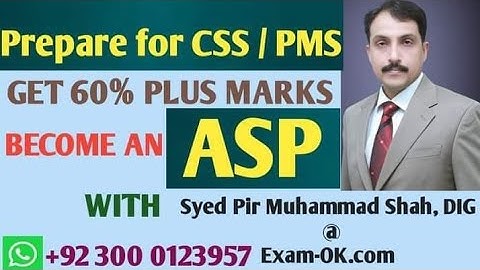 DIG Pir Muhammad Shah Sahib live Class With CSS students
