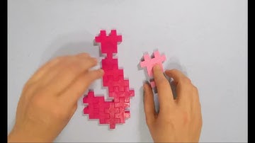 flamingo build from hot pink plus-plus big blocks (no audio)