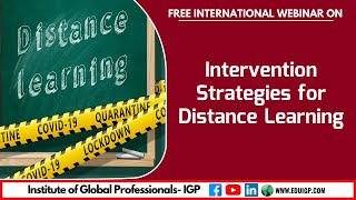 Intervention Strategies for Distance Learning