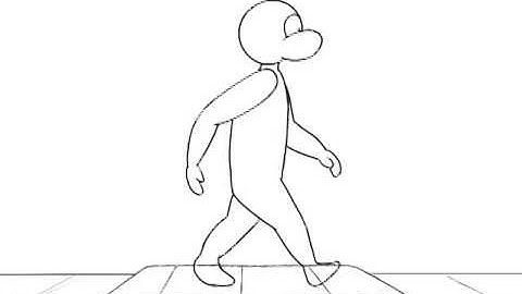 Animated Walk Cycle Loop - Pencil Test