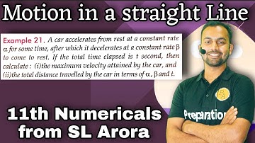 Ex-21 Question based on equation of motion/motion in a straight line physics/#11thphysicsadda #pa