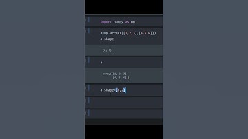 Python (numpy): Change the shape of an array #shorts