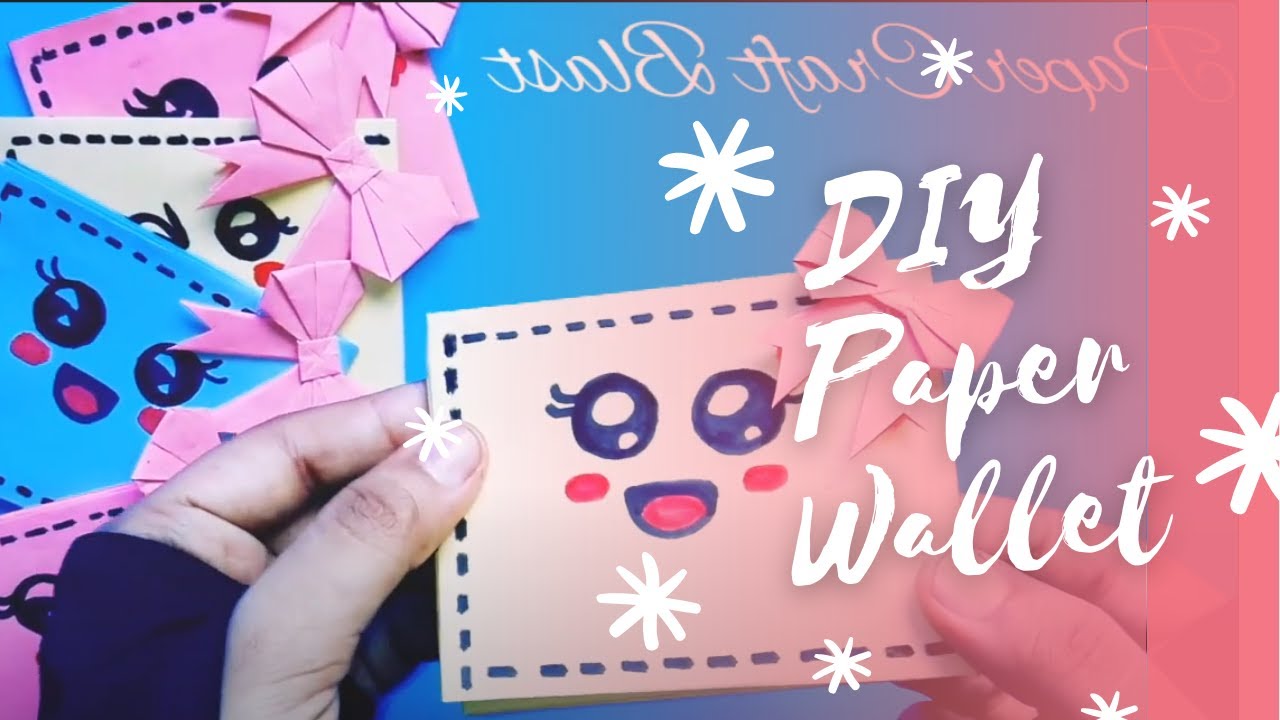 How to make a cute paper wallet | Origami wallet | origami craft with ...