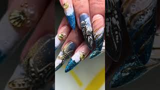 🌊 Seaside Elegance in San Antonio | Custom Luxury Nail Art at LUXX Nail Bar 🌊