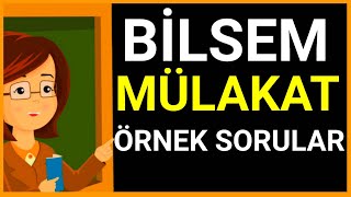 Bilsem Mülakat Örnek Sorular | Genel Zihinsel Yetenek