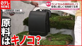 【意外】キノコが原料の素材でランドセル　環境に優しく供給も安定