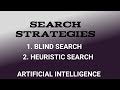 03 Search strategies in artificial intelligence | AI