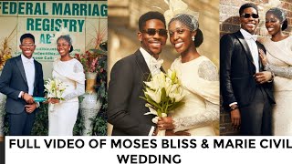 FULL VIDEO OF MOSESBLISS & MARIE CIVIL WEDDING (Emotional vow)