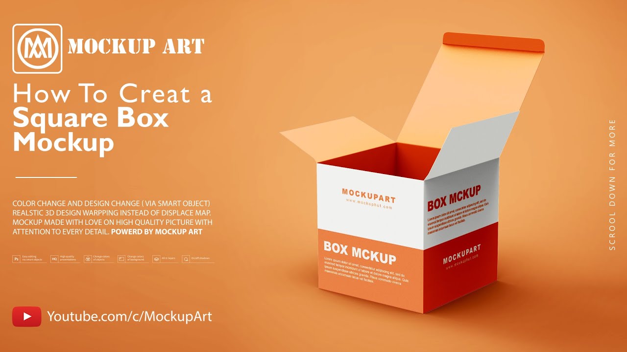 Download How to make a Square box mockup | Photoshop Mockup ...