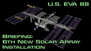 Briefing: Sixth New Solar Array Installation - U.S. EVA 88